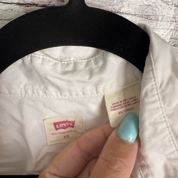 Levi's Cream Collared Shirt button down white size xs - Picture 4 of 6
